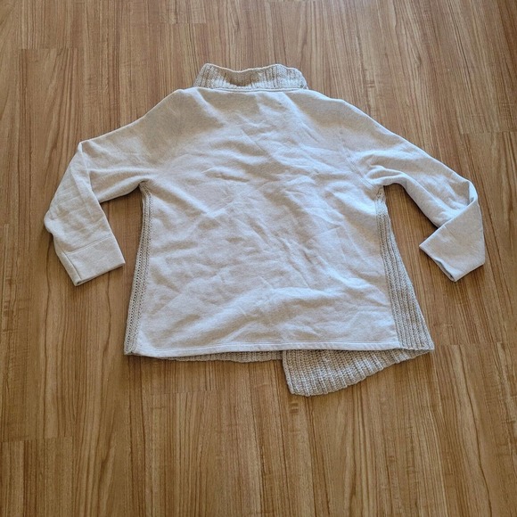 Talbots Sweater Cardigan Top Women Large Beige Tan Wool Knit Open Casual Office - Picture 10 of 12